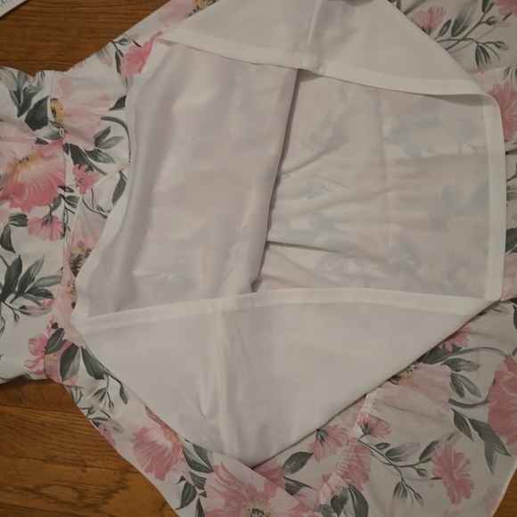 BRANNAN WOMEN'S JUNIORS SIZE PINK FLORAL SHORT SLEEVES SUMMER SPRING DRESS LARGE - Picture 12 of 16